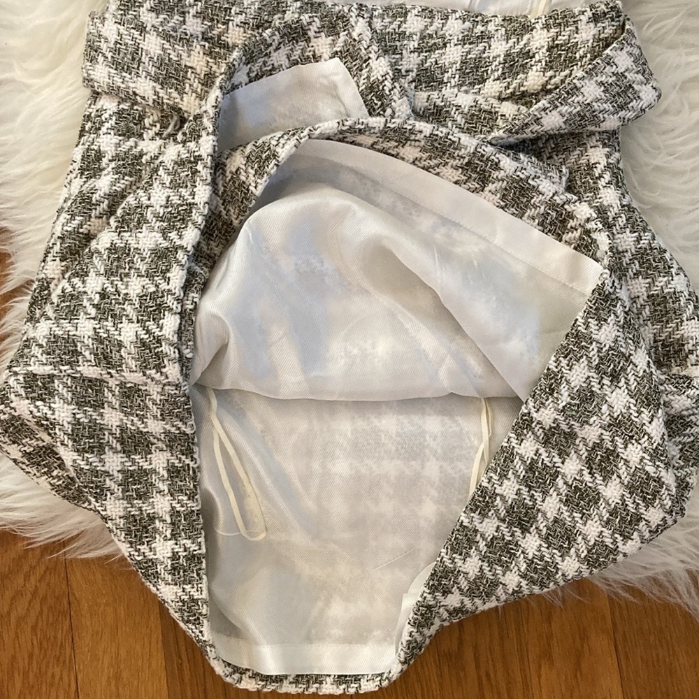 Zara Tweed Cut-Out Belted Mini Dress 1 piece - Picture 12 of 16